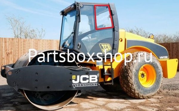 Стекло форточки левое JCB VIBROMAX VM-132 KMK